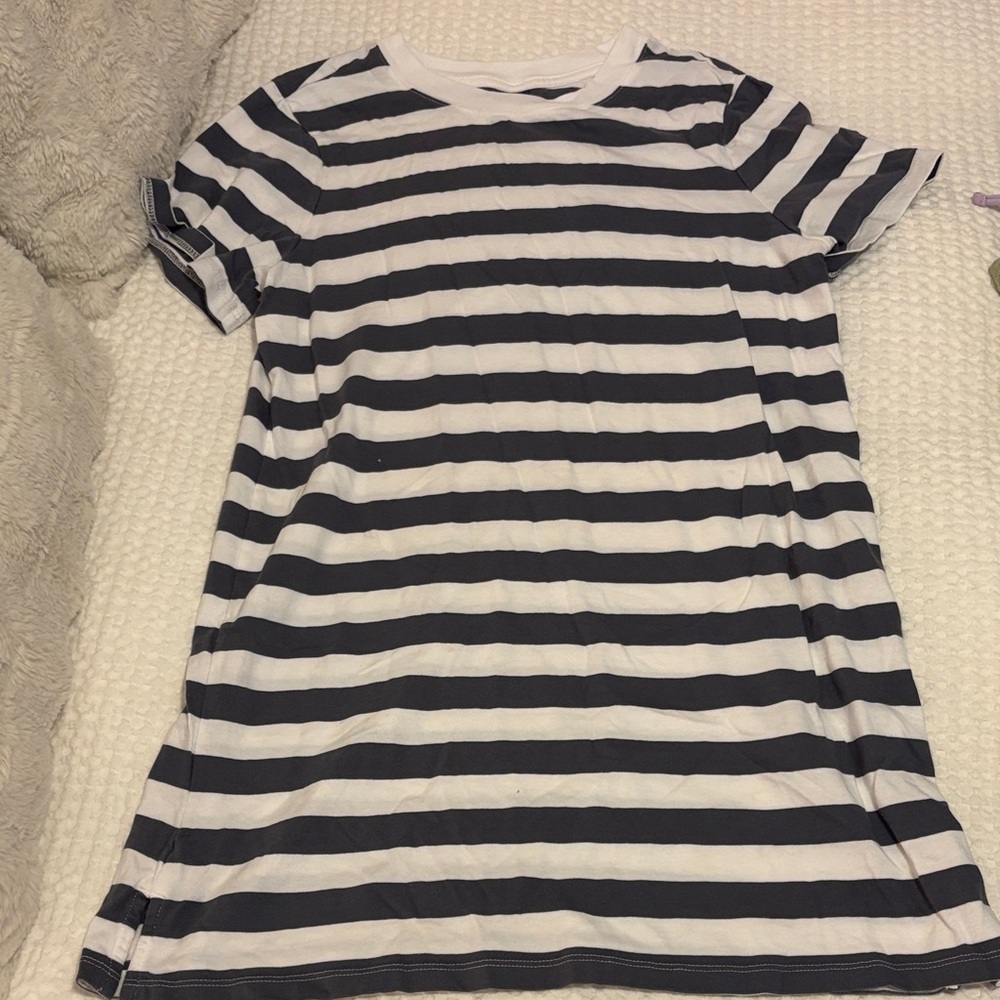 Striped Old Navy and White Short Sleeve Tee Dress